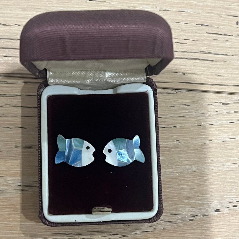Multicolored Fish earrings